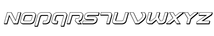 Gunrunner 3D Italic Font UPPERCASE