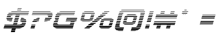 Gunrunner Gradient Italic Font OTHER CHARS