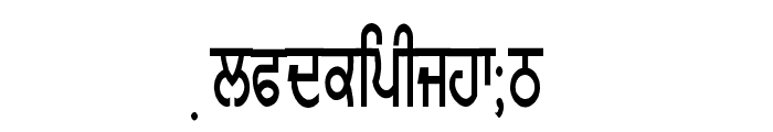 GurmukhiLys 010 Condensed Font LOWERCASE