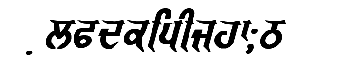 GurmukhiLys 040 Bold Italic Font LOWERCASE