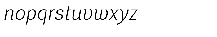 Guanabara Sans Extra Light Italic Font LOWERCASE