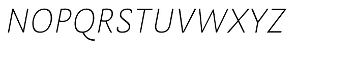 Guanabara Sans Thin Italic Font UPPERCASE