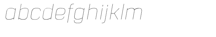 Gunar Thin Italic Font LOWERCASE