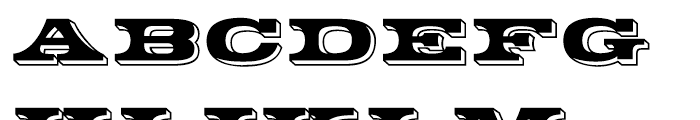 Gunsmoke Regular Font UPPERCASE