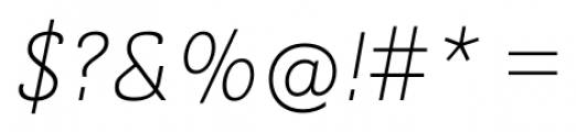 Guanabara Sans Thin Italic Font OTHER CHARS