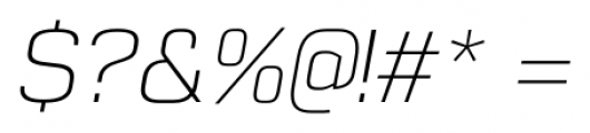 Gunar Light Italic Font OTHER CHARS