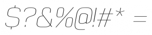 Gunar Thin Italic Font OTHER CHARS
