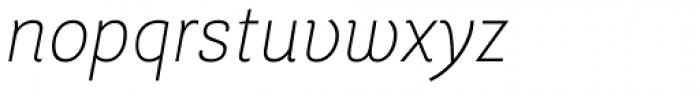 Guanabara Sans Thin Italic Font LOWERCASE