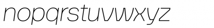 Guaruja Neue Thin Italic Font LOWERCASE