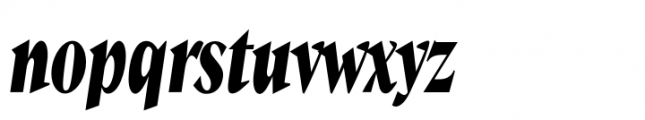 Guau Bold Condensed Italic Font LOWERCASE