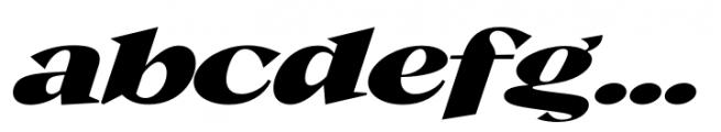 Guau Bold Expanded Italic Font LOWERCASE