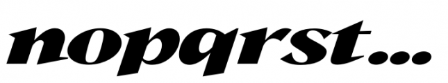 Guau Bold Expanded Italic Font LOWERCASE
