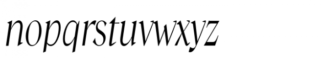 Guau Light Condensed Italic Font LOWERCASE