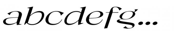 Guau Light Expanded Italic Font LOWERCASE