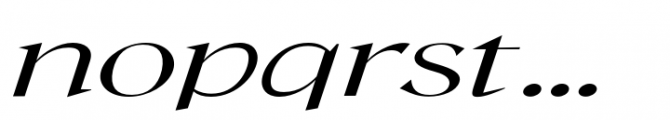 Guau Light Expanded Italic Font LOWERCASE