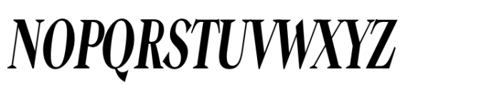 Guau Regular Condensed Italic Font UPPERCASE