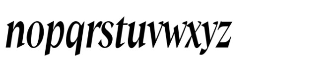 Guau Regular Condensed Italic Font LOWERCASE