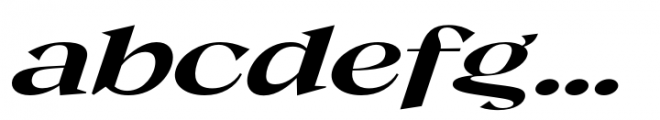 Guau Regular Expanded Italic Font LOWERCASE