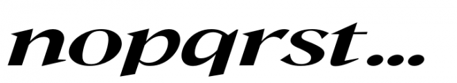 Guau Regular Expanded Italic Font LOWERCASE