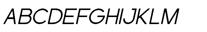 Gued - Light Italic Font UPPERCASE