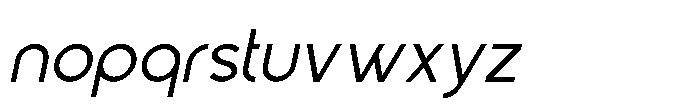 Gued - Light Italic Font LOWERCASE