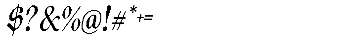 Guhit Pluma Italic Font OTHER CHARS