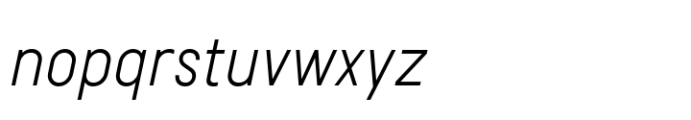 Guida Sharp Pro Light Italic Font LOWERCASE