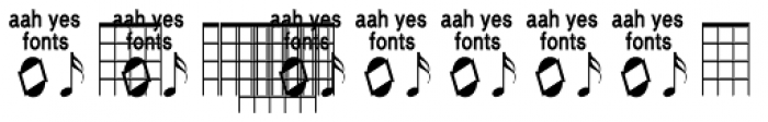 Guitar Chords Closed Font LOWERCASE