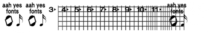 Guitar Chords Open Font LOWERCASE