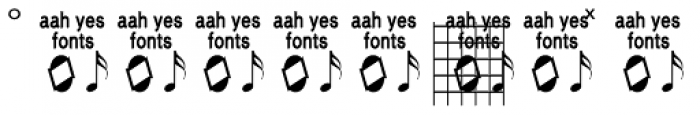 Guitar Chords Open Font LOWERCASE