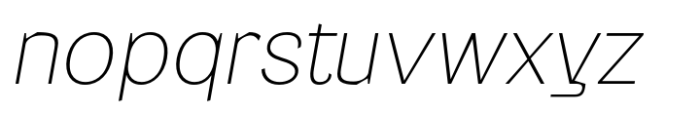 Gullying Thin Italic Font LOWERCASE