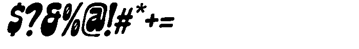 Gumdrop Slant Regular Font OTHER CHARS