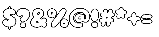 Gummy Loops Outline Regular Font OTHER CHARS