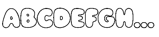 Gummy Loops Outline Regular Font UPPERCASE