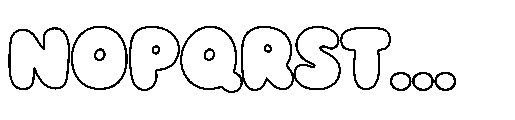 Gummy Loops Outline Regular Font UPPERCASE