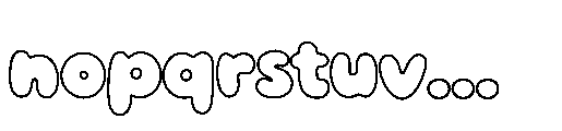 Gummy Loops Outline Regular Font LOWERCASE