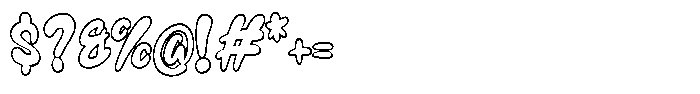 Gumybops Outline Font OTHER CHARS