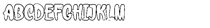 Gumybops Outline Font UPPERCASE