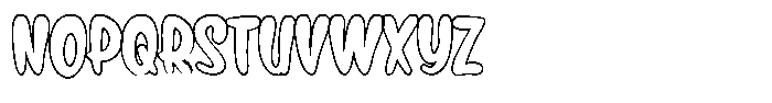 Gumybops Outline Font UPPERCASE