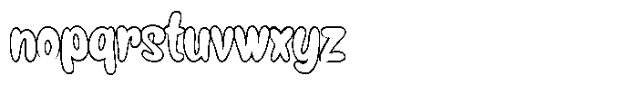 Gumybops Outline Font LOWERCASE