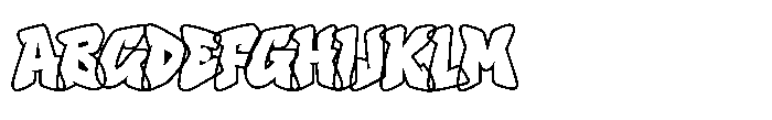 Guner Graffiti Line Font UPPERCASE