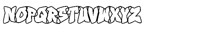 Guner Graffiti Line Font UPPERCASE