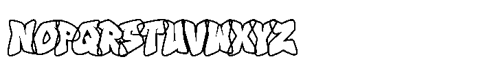 Guner Graffiti Line Font LOWERCASE