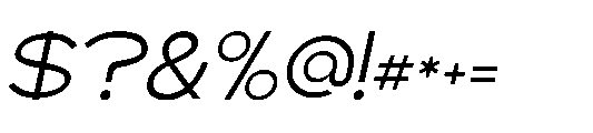 Guorta Italic Font OTHER CHARS