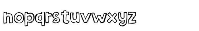 Gurgle Jock Outline Font LOWERCASE