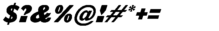 Gurky Grotesque Black Italic Font OTHER CHARS