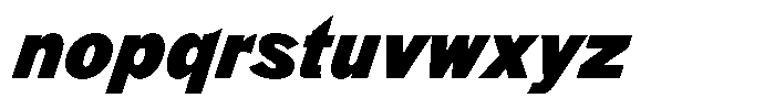 Gurky Grotesque Black Italic Font LOWERCASE
