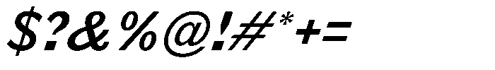 Gurky Grotesque Medium Italic Font OTHER CHARS