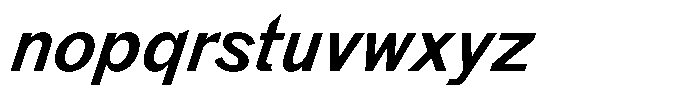 Gurky Grotesque Medium Italic Font LOWERCASE