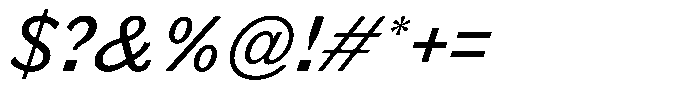 Gurky Grotesque Regular Italic Font OTHER CHARS
